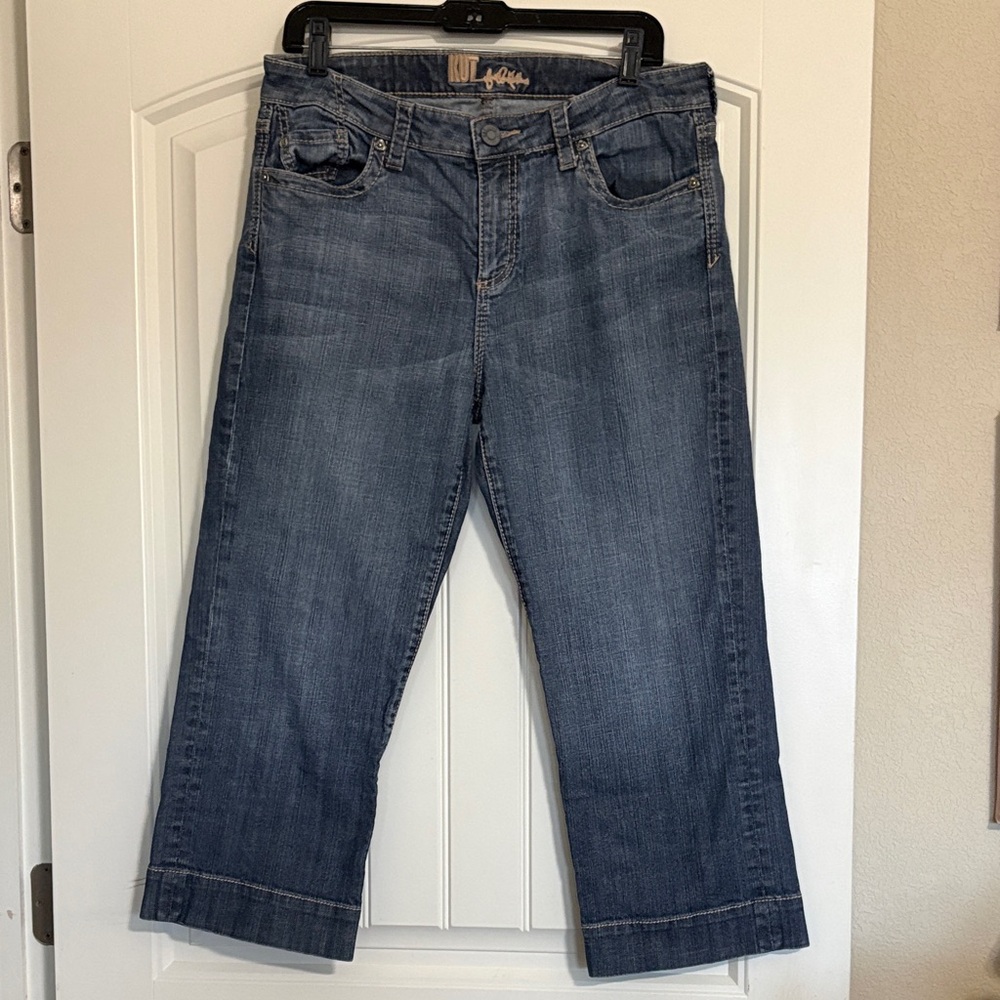 Kut from the Kloth Dark Blue Ankle Crop Jeans